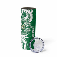 Personalised Liahona - Saineha High School Skinny Tumbler Tongan Ngatu Pattern LT14 - Polynesian Pride