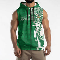 Personalised Liahona - Saineha High School Sleeveless Zip Hoodie Tongan Ngatu Pattern LT14 - Polynesian Pride