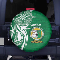Personalised Liahona - Saineha High School Spare Tire Cover Tongan Ngatu Pattern - Polynesian Pride