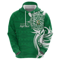 Personalised Liahona - Saineha High School Zip Hoodie Tongan Ngatu Pattern - Polynesian Pride
