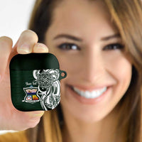 Personalised Tonga Takuilau College AirPods Case Est 1975 Tongan Ngatu Pattern LT14 - Polynesian Pride