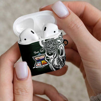 Personalised Tonga Takuilau College AirPods Case Est 1975 Tongan Ngatu Pattern LT14 - Polynesian Pride