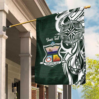 Personalised Tonga Takuilau College Garden Flag Est 1975 Tongan Ngatu Pattern - Polynesian Pride