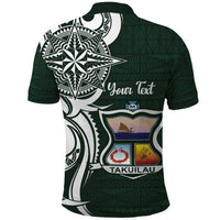 Personalised Tonga Takuilau College Polo Shirt Est 1975 Tongan Ngatu Pattern - Polynesian Pride