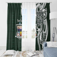 Personalised Tonga Takuilau College Window Curtain Est 1975 Tongan Ngatu Pattern LT14 - Polynesian Pride
