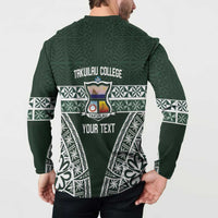 Personalised Tonga Takuilau College Button Sweatshirt 50th Anniversary Ngatu Kupesi - Polynesian Pride