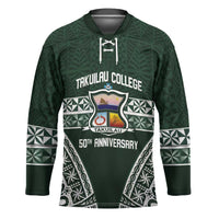 Personalised Tonga Takuilau College Hockey Jersey 50th Anniversary Ngatu Kupesi LT14 Unisex Green - Polynesian Pride