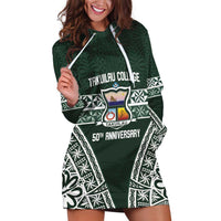 Personalised Tonga Takuilau College Hoodie Dress 50th Anniversary Ngatu Kupesi - Polynesian Pride