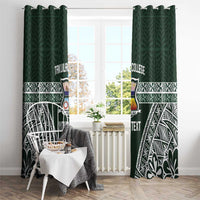 Personalised Tonga Takuilau College Window Curtain 50th Anniversary Ngatu Kupesi LT14 - Polynesian Pride