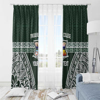 Personalised Tonga Takuilau College Window Curtain 50th Anniversary Ngatu Kupesi LT14 - Polynesian Pride