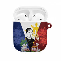 Philippines Rizal Day AirPods Case Filipino Sampaguita Grunge Style LT14 Blue - Polynesian Pride