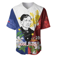 Philippines Rizal Day Baseball Jersey Filipino Sampaguita Grunge Style - Polynesian Pride