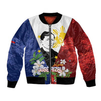 Philippines Rizal Day Bomber Jacket Filipino Sampaguita Grunge Style - Polynesian Pride