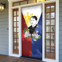Philippines Rizal Day Door Cover Filipino Sampaguita Grunge Style - Polynesian Pride