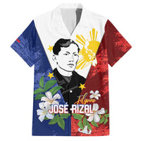 Philippines Rizal Day Family Matching Off Shoulder Short Dress and Hawaiian Shirt Filipino Sampaguita Grunge Style - Polynesian Pride