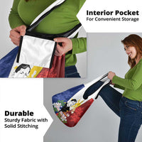 Philippines Rizal Day Grocery Bag Filipino Sampaguita Grunge Style - Polynesian Pride