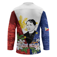 Philippines Rizal Day Hockey Jersey Filipino Sampaguita Grunge Style LT14 - Polynesian Pride