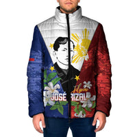 Philippines Rizal Day Padded Jacket Filipino Sampaguita Grunge Style - Polynesian Pride