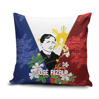 Philippines Rizal Day Pillow Cover Filipino Sampaguita Grunge Style - Polynesian Pride