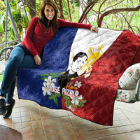 Philippines Rizal Day Quilt Filipino Sampaguita Grunge Style - Polynesian Pride