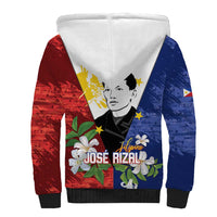Philippines Rizal Day Sherpa Hoodie Filipino Sampaguita Grunge Style - Polynesian Pride