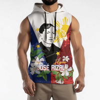 Philippines Rizal Day Sleeveless Hoodie Filipino Sampaguita Grunge Style - Polynesian Pride
