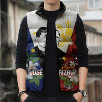 Philippines Rizal Day Sleeveless Puffer Jacket Filipino Sampaguita Grunge Style - Polynesian Pride