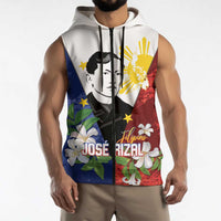 Philippines Rizal Day Sleeveless Zip Hoodie Filipino Sampaguita Grunge Style LT14 - Polynesian Pride