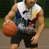 Philippines Rizal Day Sleeveless Zip Hoodie Filipino Sampaguita Grunge Style LT14 - Polynesian Pride