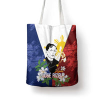 Philippines Rizal Day Tote Bag Filipino Sampaguita Grunge Style - Polynesian Pride