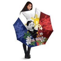 Philippines Rizal Day Umbrella Filipino Sampaguita Grunge Style - Polynesian Pride