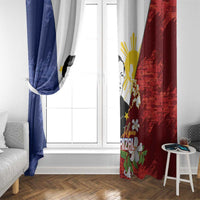 Philippines Rizal Day Window Curtain Filipino Sampaguita Grunge Style LT14 - Polynesian Pride