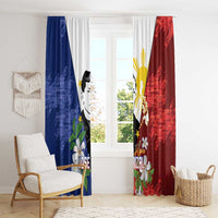 Philippines Rizal Day Window Curtain Filipino Sampaguita Grunge Style LT14 - Polynesian Pride