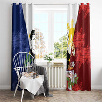 Philippines Rizal Day Window Curtain Filipino Sampaguita Grunge Style LT14 - Polynesian Pride