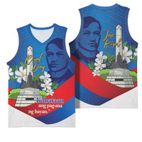 Philippines Rizal Day Basketball Jersey Filipino Motto Stella Polynesian Pattern - Polynesian Pride