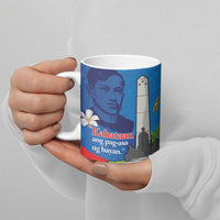 Philippines Rizal Day Ceramic Mug Filipino Motto Stella Polynesian Pattern - Polynesian Pride