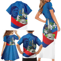 Philippines Rizal Day Family Matching Short Sleeve Bodycon Dress and Hawaiian Shirt Filipino Motto Stella Polynesian Pattern - Polynesian Pride
