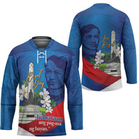Philippines Rizal Day Hockey Jersey Filipino Motto Stella Polynesian Pattern LT14 - Polynesian Pride