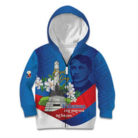 Philippines Rizal Day Kid Hoodie Filipino Motto Stella Polynesian Pattern - Polynesian Pride