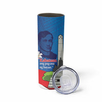 Philippines Rizal Day Skinny Tumbler Filipino Motto Stella Polynesian Pattern LT14 - Polynesian Pride