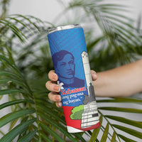 Philippines Rizal Day Skinny Tumbler Filipino Motto Stella Polynesian Pattern LT14 - Polynesian Pride