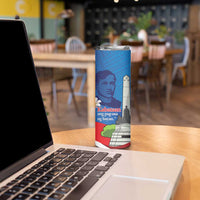 Philippines Rizal Day Skinny Tumbler Filipino Motto Stella Polynesian Pattern LT14 - Polynesian Pride