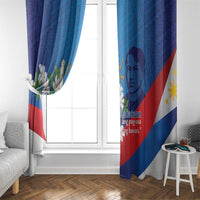 Philippines Rizal Day Window Curtain Filipino Motto Stella Polynesian Pattern LT14 - Polynesian Pride