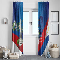 Philippines Rizal Day Window Curtain Filipino Motto Stella Polynesian Pattern LT14 - Polynesian Pride