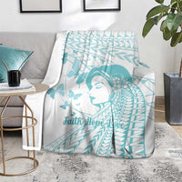 Polynesia Cervical Cancer Awareness Month Blanket Polynesian Women Faith Hope Love! LT14 - Polynesian Pride