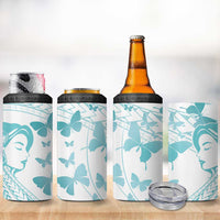 Polynesia Cervical Cancer Awareness Month 4 in 1 Can Cooler Tumbler Polynesian Women Faith Hope Love!