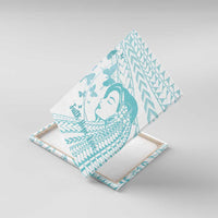 Polynesia Cervical Cancer Awareness Month Canvas Wall Art Polynesian Women Faith Hope Love! LT14 With Frame White - Polynesian Pride