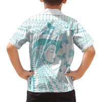 Polynesia Cervical Cancer Awareness Month Family Matching Summer Maxi Dress and Hawaiian Shirt Polynesian Women Faith Hope Love!