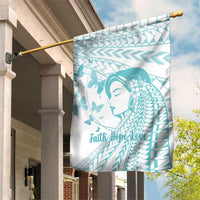 Polynesia Cervical Cancer Awareness Month Garden Flag Polynesian Women Faith Hope Love! LT14 House Flag White - Polynesian Pride