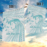 Polynesia Cervical Cancer Awareness Month Garden Flag Polynesian Women Faith Hope Love! LT14 - Polynesian Pride